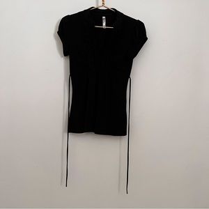 Heart Soul solid black blouse size medium